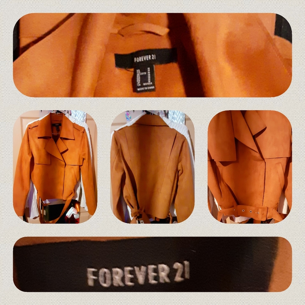 Light brown forever 21 jacket with belt